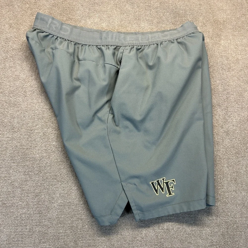 Wake Forest Nike Pro Athletic Shorts Men's 2XL Gray Elastic Waist Gym Dri-Fit 8